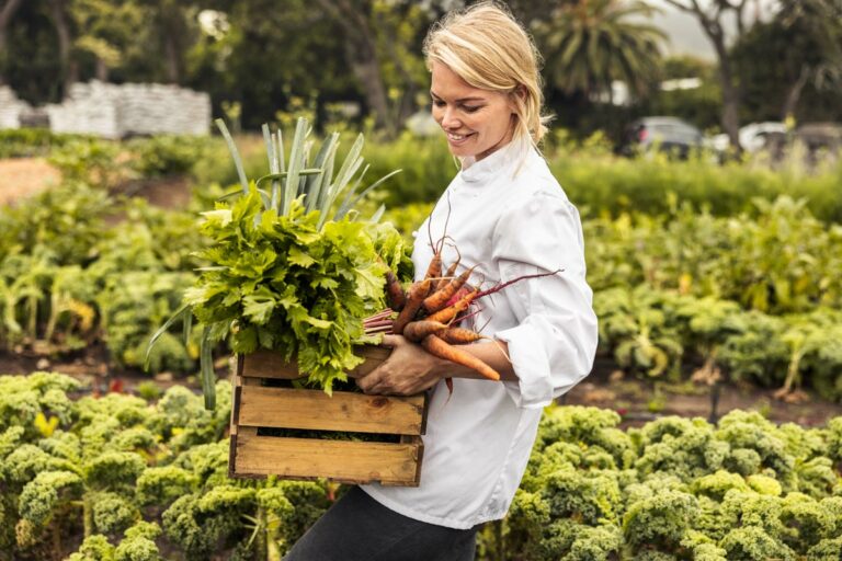 Proveer at Byrd Springs | Woman holding vegetables on farm